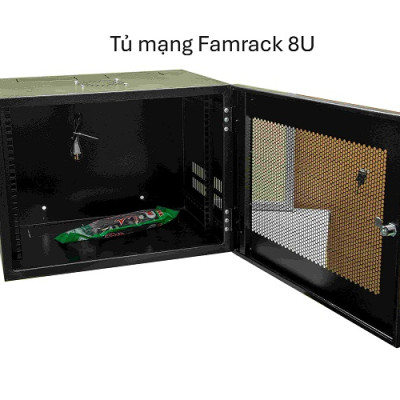 Tủ Mạng 8U Famrack D600 – Tủ Rack Treo Tường, Đựng Thiết Bị Điện Nhẹ, Hàng Chính Hãng