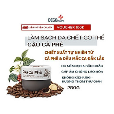 Tẩy da chết body Dego - Chiết xuất cà phê Đắk Lắk làm sạch, mịn và sáng da