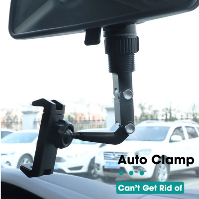 Giá treo điện thoại chân kẹp A125 quay livestream nhiều góc trên ô tô