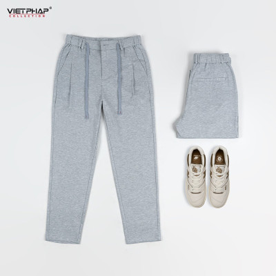 Quần Jogger Không Bo VIỆT PHÁP - Thun Cotton co giãn, cạp chun, dây rút, thoải mái vận động 97302