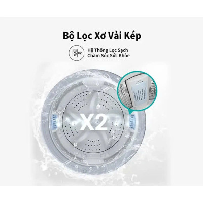 Máy Giặt Hisense Cửa Trên WTZQ1015UT 10.5kg Bộ Lọc Xơ Vải Kép, Bảo Hành 2 Năm - Hàng Chính Hãng