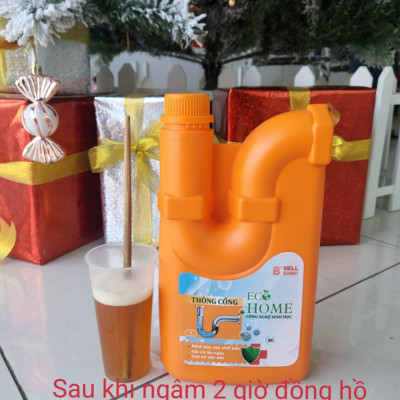 Nước Thông Cống Công Nghệ Sinh Học ECOHOME 1 Lít Giúp Phân Hủy Nhanh Chóng Các Chất Hữu Cơ Trong Đường Ống Thoát Nước