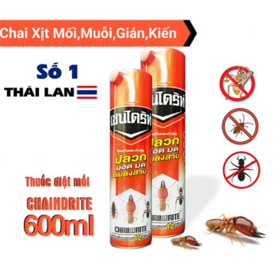 Bình xịt diệt Muỗi/Gián/Kiến/Côn trùng - Chaindrite 600ml
