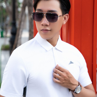 Áo Polo Nam Cổ Bẻ, Phối Nách, Xẻ Tà ALLPUR Công Nghệ Coolmax Siêu Mát - Chống Nhăn - Ngăn Mùi - Màu Trắng