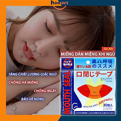 Gói 30 Miếng Dán Chống Há Miệng Khi Ngủ Giảm Ngáy Mouth Seal Băng Dính Miệng Người Lớn Trẻ Em