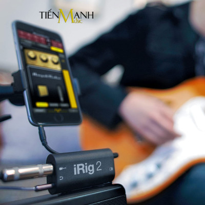 Thiết Bị Thu Âm Và Livestream iRig 2 IK Multimedia Cho Điện Thoại Kết Nối Guitar Pickup Soundcard Hàng Chính Hãng
