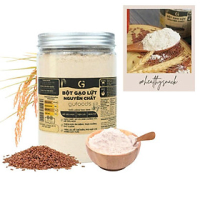 Bột Gạo Lứt Nguyên Chất GUfoods (Hũ 250g, 500g) - Tiện Lợi, Healthy, Dễ Tiêu Hoá, Eat Clean, Thực Dưỡng, Thuần Chay, Nấu Cháo