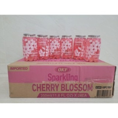 Nước ngọt có ga vị hoa anh đào OKF Hàn Quốc 350ML x 6 lon