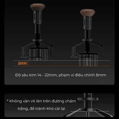 Feepie kim xoay tán đều bột Wood charm