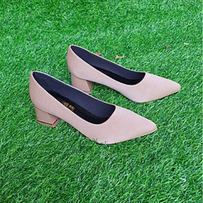 Giày cao gót mũi nhọn Trường Hải gót vuông 5cm CG126