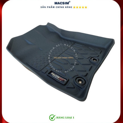Thảm lót sàn xe ô tô Toyota Wigo 2023 Nhãn hiệu Macsim chất liệu nhựa TPE cao cấp màu đen