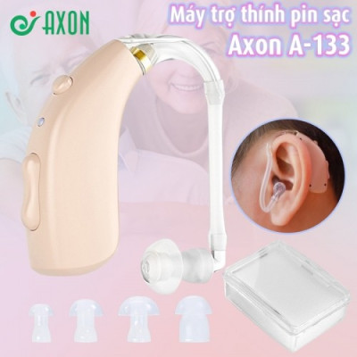 Máy trợ thính không dây pin sạc Axon A-133 - có bộ lọc tiếng ồn, 3 chế độ âm thanh, 4 mức âm lượng