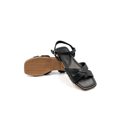 Sandal Dép Nữ Quai Chéo Da Microfiber TMW327