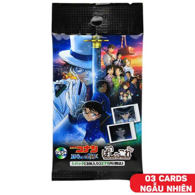 Thẻ Nhân Phẩm Pack Card Pola Detective Conan Movie 27: Ngôi Sao 5 Cánh 1 Triệu Đô - Movic 21145339 (3 Cards Ngẫu Nhiên/Túi)