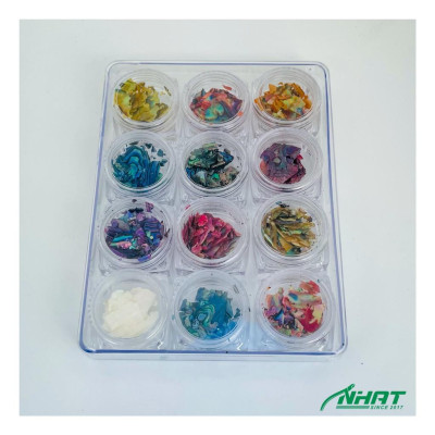 Set 12 Xà Cừ nail Hàn Quốc