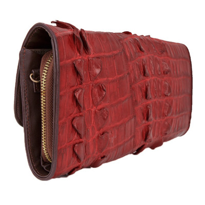 Túi Đeo Chéo 2 Gai Nữ Da Cá Sấu Huy Hoàng HT6247 (14.5 x 24.5 cm) - Nâu Đỏ