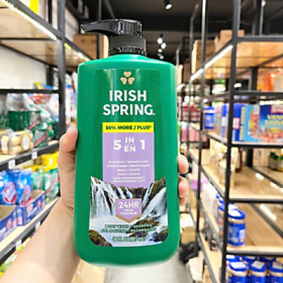 Sữa tắm gội toàn thân cho nam Irish Spring 5in1 946ml