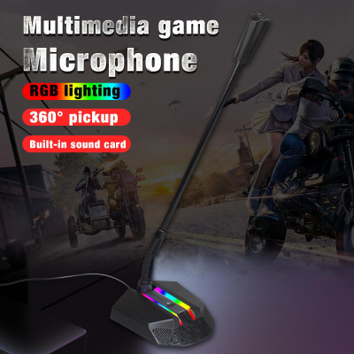 Micrô USB cho Máy tính thu nhận đa hướng 360 °  chiếu sáng RGB Cắm và có thể điều chỉnh