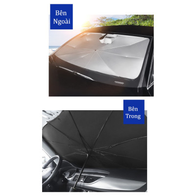 Ô che nắng kính lái ô tô, xe hơi cao cấp Loại 1 MR.ÔTÔ - Size 140CM X 80CM - Giảm Nóng, Bảo Vệ Nội Thất Xe Hơi OCKL001
