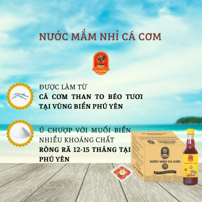 Nước mắm cá cơm Hương Phú 20 độ đạm 500ML - Thùng 12 chai - Hàng Chính Hãng