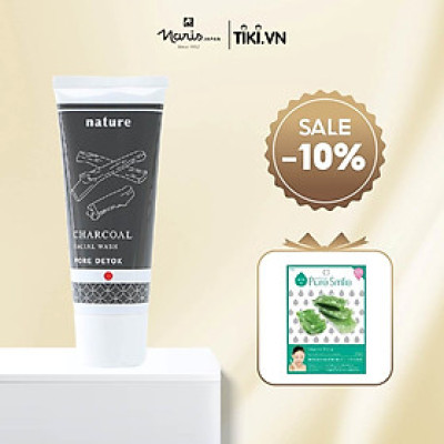 Sữa Rửa Mặt se khít lỗ chân lông Naris Nature Charcoal 100g