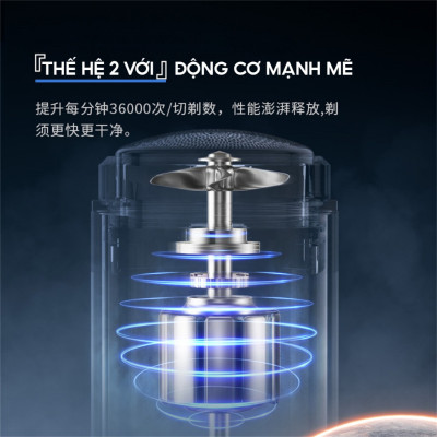 Máy cạo râu mini Enchen Z3 - Lưỡi dao 3 vòng tự mài, chống kẹt râu, pin dùng đến 3 tháng - Hàng chính hãng