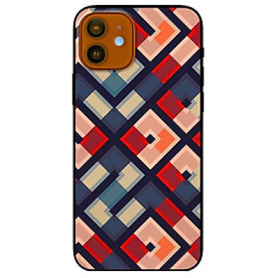 Ốp lưng dành cho Iphone 12 - 12 Pro mẫu Họa Tiết Vuông Chéo
