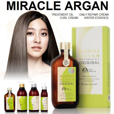 Tinh dầu dưỡng tóc Argan phục hồi hư tổn Merit Miracle Argan Oil Hàn Quốc 100ml + Móc khóa