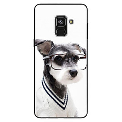 Ốp Lưng Dành Cho Samsung Galaxy A8 2018 - Mẫu Cún Đeo Kính