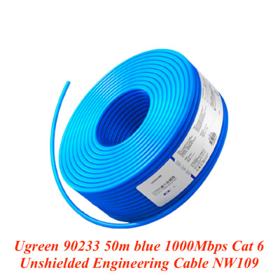 Ugreen UG90233NW109TK 50M OD0.57mm Gigabit Màu Xanh Cáp mạng Lan Cat 6 Unshielded Engineering - HÀNG CHÍNH HÃNG