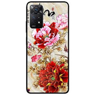 Ốp lưng dành cho Xiaomi Redmi Note 11 Pro 5G - Mẫu Đơn Đỏ Hồng