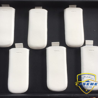 Bao da cầm tay dây rút dành cho Nokia 8800 Gold Carbon Sapphire Arte (da thật) cao cấp - Hàng nhập khẩu