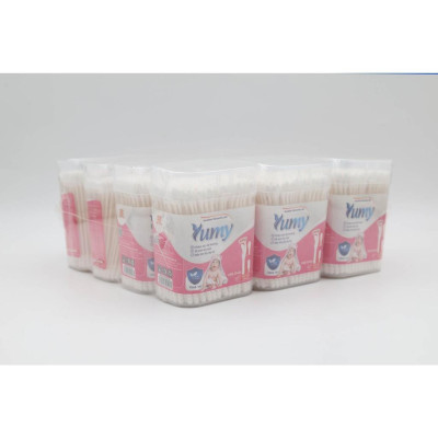 Tăm Bông Đầu Móc YUMY Baby Thân Giấy – Combo 12 Hộp x 200 Que (TB04-107), Mềm Mịn, An Toàn Cho Trẻ Sơ Sinh