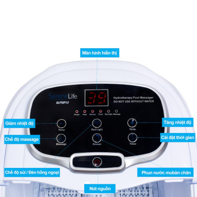 [Hàng Chính Hãng - BH 2 Năm] Bồn máy chậu ngâm chân massage cao cấp con lăn tự động Homedics FB-650, SereneLife SL12, SL