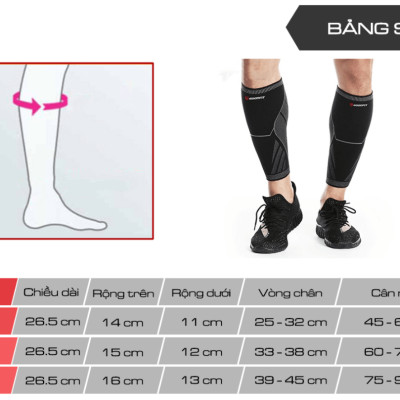 Bảo vệ ống đồng, gen nịt bắp chân GoodFit GF602C