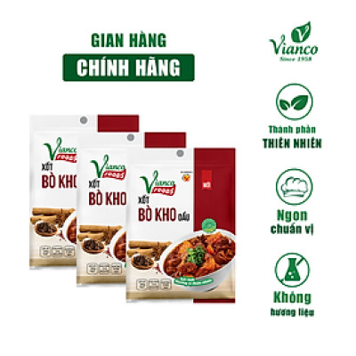 Combo 3 gói Xốt Gia Vị Bò Kho Dầu Việt Ấn 25gr (25gr/gói)