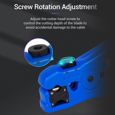 Máy cắt dây cáp Vention KEBL0 đa chức năng Công cụ tước dây đồng trục 