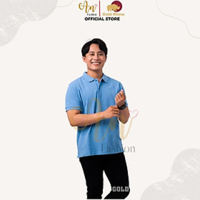 Áo Polo Nam Màu Xanh Biển Cao Cấp Với Chất Vải 100% Cotton - Gold Rhino