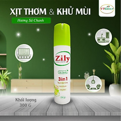 Xịt Thơm & Khử Mùi Zily Chai 300g