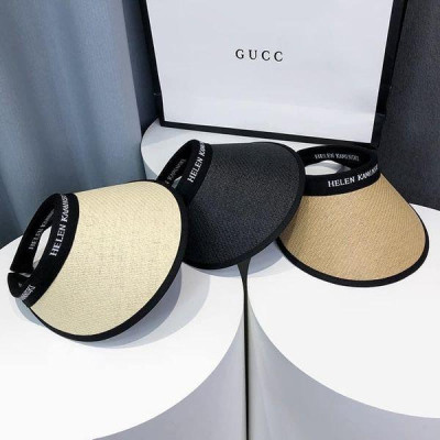 Mũ cói đi biển nửa đầu rộng vành chống nắng style HQ gấp gọn tiện lợi - Nón cói nữa đầu du lịch che nắng chống tia UV