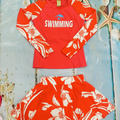 Váy Bơi Dài Tay Họa Tiết Trẻ Trung