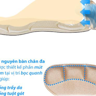 Combo 01 cặp lót giày nguyên bàn chân đa năng và 01 cặp lót giày bảo vệ gót chân 2 trong 1_buybox_BBPK11&09