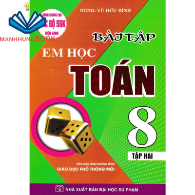 sách - combo bài tập em học toán lớp 8 tập 1 + 2 (dùng chung cho các bộ sgk hiện hành) (bộ 2 cuốn)