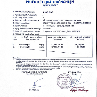 Nước giặt xả hữu cơ enzyme sinh học từ vỏ dứa Fuwa3e 500ml/ 100ml