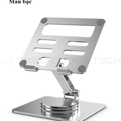 Giá Đỡ Dành Cho Máy Tính Bảng iPad Tablet Điện Thoại (All size) Hợp Kim Nhôm Nguyên Khối Xoay Chuyển 360 Độ-Nâng Hạ Điều Chỉnh Góc Nhìn Tùy Thích-Gấp Gọn Tiện Lợi-Hàng Chính Hãng