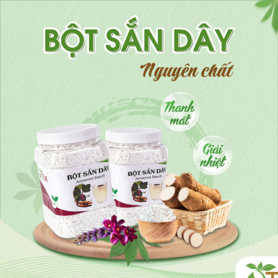 Bột sắn dây nguyên chất 1kg TÂM MINH FOODS làm mát thanh lọc cơ thể