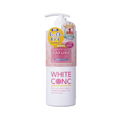 Sữa Tắm Dưỡng Trắng Da Toàn Thân Hoa Anh Đào White Conc Body Shampoo Cii Sakura (Chai 600 mL)