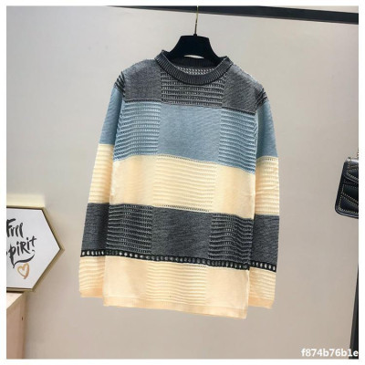 Áo len nữ sọc ngang phối màu Al07