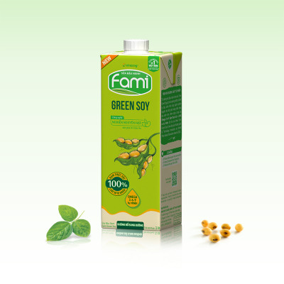 Thùng Vinasoy Fami Green soy không bổ sung đường hộp (10 hộp x 1 Lít)