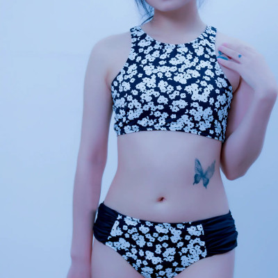 Quần Bikini LMcation Lena - Hoa Nhí Đen Trắng